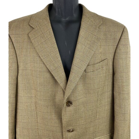 Mens Chaps By Ralph Lauren Glen Plaid Blazer Jacket Size 42T - Picture 2 of 15